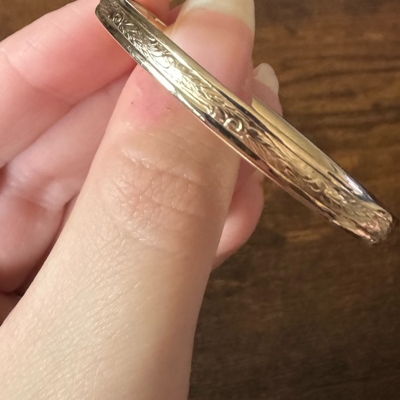 Antique Gold Filled Baby Child Bangle Christening Baptism Gift Heirloom - Picture 5 of 7